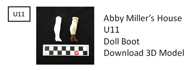 Unit 11, Abby Miller’s House, U11, Doll Boot, Click for Larger Image