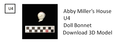 Unit 4, Abby Miller’s House, U4, Doll Bonnet Click for Larger Image