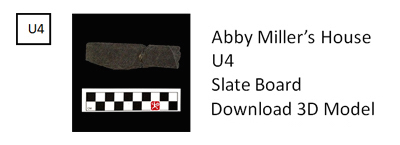 Unit 4, Abby Miller’s House, U4, Slate Board, Click for Larger Image