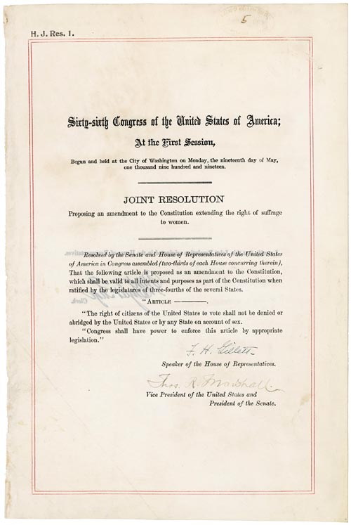 women suffrage amendment