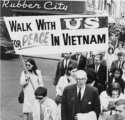 Vietnam protest with sign